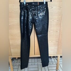 Women's Notify Sequined Black Skinny Jeans - Size 27 (made in Italy)
